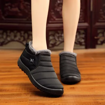 2020 Rezistent La Apa Pentru Femei Pantofi De Iarna Plus Dimensiune 45 De Cuplu Cizme De Zapada Pentru Femei Pantofi Antiderapant Jos Ține De Cald Mama Ghete Casual