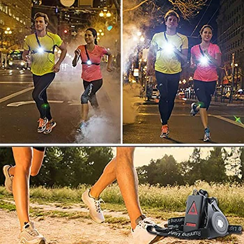 2020 Sport în aer liber Lumini Q5 LED-uri de Noapte de Funcționare Lanterna lampa USB de Încărcare Piept Lampă Drumeții, Echipament de Camping