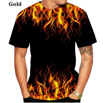 2021 bărbați femei Flacără Rece T-shirt de Imprimare 3d Flacără de Foc Casual Amuzant Pulover Unisex moda topuri
