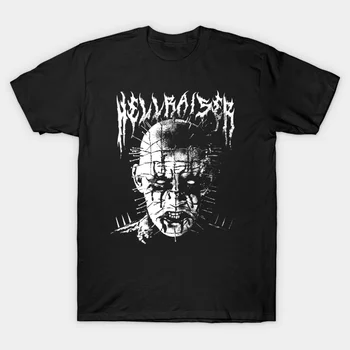 2021 Bărbați/Femei Vara Negru Stradă de Moda Hip-Hop Black Metal Hellraiser Pinhead T-shirt din Bumbac Tricouri cu Maneci Scurte Topuri