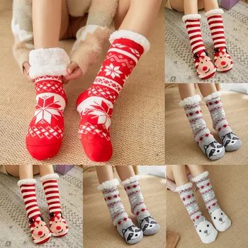 2021 Crăciun Șosete de Iarnă pentru Femei foarte Moale Cald Fuzzy Fleece Căptușit cu Clești Șosetele calcetines mujer de Pluș ține de cald