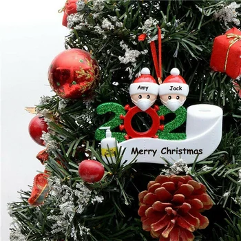 2021 Petrecere de Craciun Decor de Familie DIY de Mână Nume de Păpușă Moș Crăciun Copac Agățat Pandantiv Ornamente pentru Petrecere Acasă Decoruri