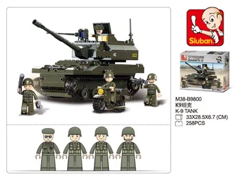 258PCS Sluban M38-B9800 Forțele Speciale Militare ARMATA Serie de Bloc K-9 Rezervor Model de Puzzle Educativ pentru Copii Jucărie