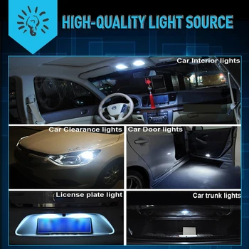 2x 2821 Canbus T10 W5W Becuri cu LED-uri Pentru Masina Poziția de Parcare Lumina de Interior Pentru Vw Golf 4 6 5 Audi A3 8P A4 6B BMW E60 E90 Albastru Gheață