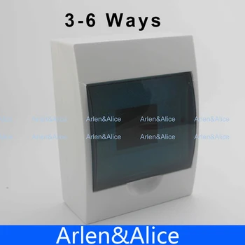 3 - 6 moduri de Plastic cutie de distribuție pentru întrerupător de circuit interior pe perete