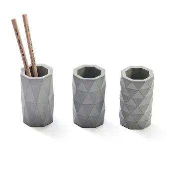 3 geometrice, modele de design de beton suport stilou din silicon mucegai manual de ciment mucegai DIY vaza mucegai ghiveci de Flori de mucegai