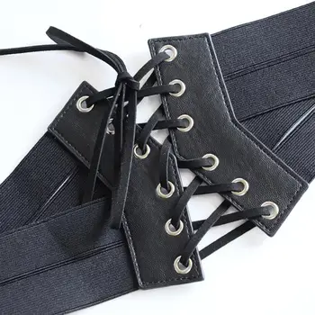 50% Vânzări la Cald Moda Femei Elastic Fermoar Cruce Cravată-up de Talie mare Centura Corset Rochie Betelie