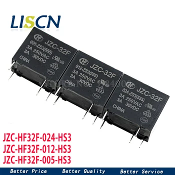 5PCS HF 32F-G-05V/12V/24V curent Mare de DIY circuit modulul de Releu JZC HF32F-005 012 024-HS3 HS 4Pin 3A 5A 10A