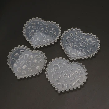 A0NF 4 Buc/Set Decorare Unghii Crystal Rășină Epoxidică Mucegai 3D Mini Pietriș Silicon Mucegai Meserii DIY Ornamente Bijuterii Turnare Instrumente