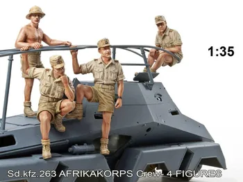 Adunarea Nevopsite Scara 1/35 Sd.Kfz Echipaj permanent includ 4 soldat Istorice jucărie Rășină Model in Miniatura Kit