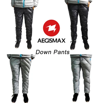AEGISMAX Nou pentru Adulti Unisex de Iarnă în aer liber Ultralight Drumeții Cort de Camping de Schi Ține de Cald în Jos pantaloni Pantaloni 95% Alb de Gâscă în Jos