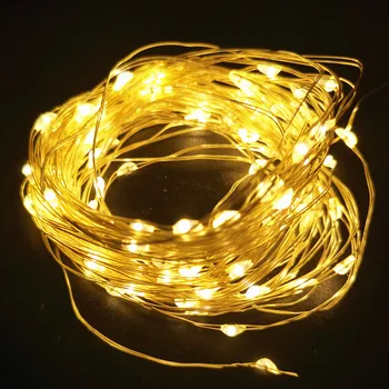 Alimentat de la baterie Sârmă de Cupru LED Șir de Lumini Zână Ghirlanda Decor de Crăciun pentru Acasă Sala de Nunta Petrecere de Vacanță Decorare
