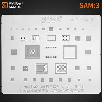 Amaoe SAM3 BGA Reballing Matrita Pentru Samsung S6 S6+ Note5 G9200 G9250 N9200 Exynos7420 CPU RAM WIFI Cip de PUTERE Stencil IC Lipire