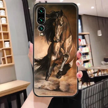 Animal cal cazul în care Telefonul Pentru Huawei P Amice P10 P20 P30 P40 10 20 Inteligent Z Pro Lite 2019 moale negru Etui 3D hoesjes moda funda