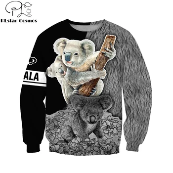 Animale drăguț Urs Koala 3D Imprimate Moda Barbati Toamna Hanorace Hanorac Unisex Streetwear Casual Zip Jacheta Pulover KJ492