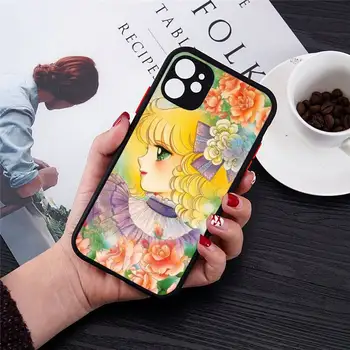 Anime Manga Bomboane drăguț Caz de Telefon Transparent Mat pentru iPhone 7 8 11 12 s mini pro X XS XR MAX Plus funda