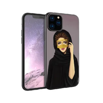Arabă Fete Hijab Musulman Islamic Telefon Acoperă Pentru iPhone 11 13 Pro Max X XS XR Max 7 8 7Plus 8Plus 12 SE Silicon Moale Caz