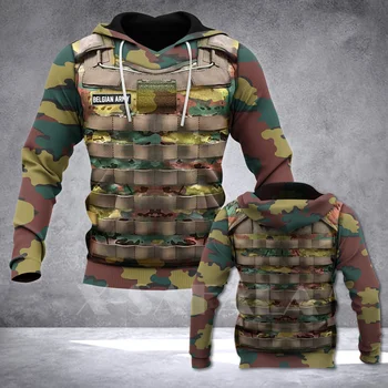 ARMATA GERMANĂ Soldat în Uniforma Armatei Haine Imprimate 3D Hanorac Om Pulover cu Fermoar Hanorac cu Gluga Jersey Streetwear Treninguri-4