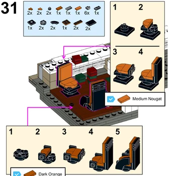 Autorizat MOC-78170 5360Pcs Negru Bufnita Birou de Avocatura Cărămizi Model DIY Bloc Kituri (Licențiat Proiectat de Brickstyle Oraș)