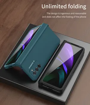Balama Protector Complet de Protecție Armura Caz de Telefon pentru Samsung Galaxy Z Fold 2 5G de Protecție Capac transparent cu Ecran Frontal Film