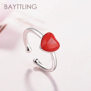 BAYTTLING Vânzare Fierbinte Argint 925 Romantic Inima Deschisă Inel Pentru Femei de Moda, Petrecere de Nunta, Cadou de Bijuterii Ring