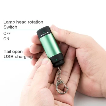 Breloc Lanterna Portabil Mini-Lanterna Ultra Luminos breloc Lanterna LED-uri Lampă de Încărcare USB de Mare Cadouri Pentru Copii, Femei