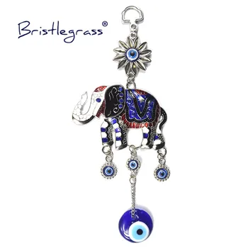 BRISTLEGRASS albastru turcesc Albastru deochi Chineză Nod Elefant Amulete de Noroc Mașină de Perete Pandantive Binecuvântare de Protecție Decor
