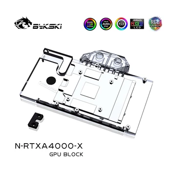 Bykski Apă Bloc Folosi pentru NVIDIA Leadtek RTXA4000 Video/ GPU / Card de Răcire din Cupru, Radiator RGB de SINCRONIZARE / N-RTXA4000-X