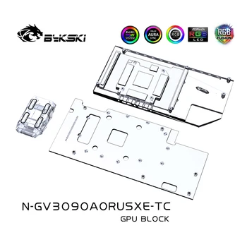 Bykski N-GV3090AORUSXE-TC Dual Active Răcit GPU Backplate Bloc Pentru GiGabyte AORUS RTX3080 3090 XTREME,Dublu VGA Cooler de Apă