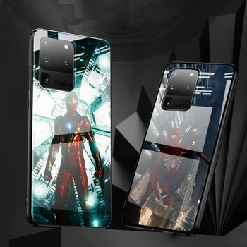 Capac Sticla Rece Erou SpiderMan Artă Pentru Samsung Galaxy S20 FE S10e S10 S9 S8 Ultra Plus Lite Plus 5G Caz de Telefon