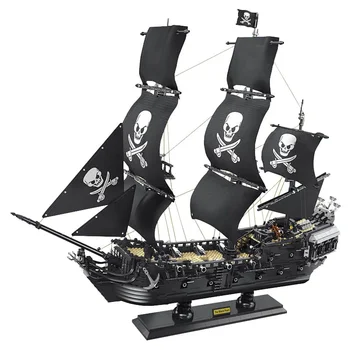 Caraibe Perla Neagra Barcă cu pânze de Corabie de Pirați Model Blocuri MOC Cărămizi Set Cadouri Jucarii Educative Pentru Copii