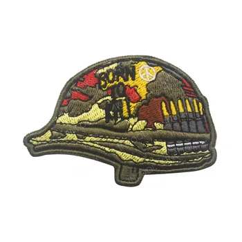 Casca Vietnam Broderie Patch-Uri Pace Militare Patch-Uri Tactice De Luptă De Război Emblema Aplici Ecusoane Brodate Picătură Navă