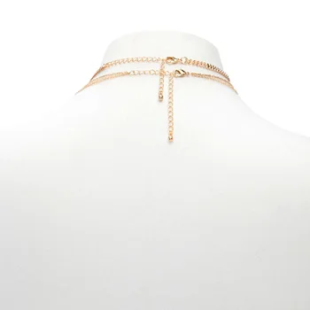 Clavicula Euramerican Moda Bijuterii Lanț Nivel de Două Grupuri De Femei XL132 in forma de inima Pandantiv Colier Colier
