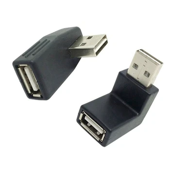 Cot de 90 de grade, USB 2.0 cablu de extensie de sex masculin la feminin adaptor indiferent de direcție, mici și convenabil de a introduce pe ambele