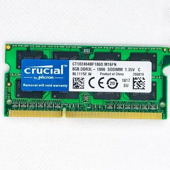 Crucial BERBECI DDR3 8GB DDR3L-1866 SODIMM 1.35 V memorie Laptop DDR3 8GB 1866MHz laptop memoria notebook ram ddr3 14900 8gb 1866