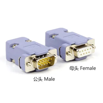 DB9 D-sub 3U Placat cu Aur Conector solid de sex Masculin/de sex Feminin, D de tip RS232 COM 9 pin hole port soclu ,cu ABS Plastic coajă.(10buc)