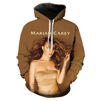 De crăciun, Cadouri pentru Bărbați Mariah Carey Fierbinte 3D Imprimate Hanorace Barbati/Femei Hoodie Mariah Carey Supradimensionat Tricou