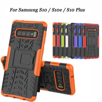 De lux Rugged Armor Caz Pentru Samsung Galaxy S10 Plus Caz Silicon Moale plastic Dur Capacul Pentru Samsung S10 S10e+ S9 Plus