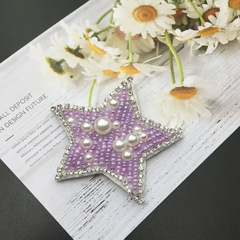 De mână cu margele stras perla pentagrama steaua patch accesorii de îmbrăcăminte 3D patch-uri autocolante diy bijuterii