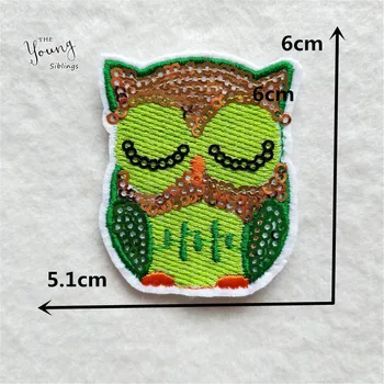 Desene animate Pisica Bufnita Embroiderey patch-uri de Animale Fier pe Haine DIY Insigne Haine de Patch-uri Aplicatii de Dungi Autocolante Accesoriu de Cusut