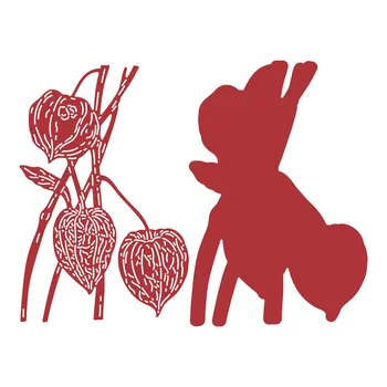 Două Roșii Robins Cherry De Iarnă Mor Set De Tăiere De Metal Moare 2021 New Sosire Mucegai Decor Hârtie Album Cuțit Ambarcațiune Mucegai Fierbinte