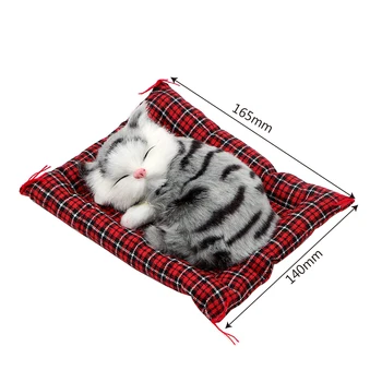 Drăguț Simulare Pisici de Dormit tabloul de Bord Decor Masina Ornamente Minunate Plus Pisoi Păpușă Jucărie Auto-styling Decor Acasă