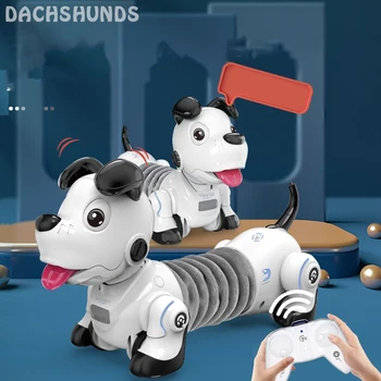 Electric Infraroșu Control de la Distanță Teckel Câine Robot Wireless Urmați Electronice, animale de Companie Jucărie pentru Copii