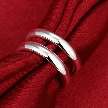 Farmecul Argint 925 Inel Pentru Femei Simplu reglabil nunta de Moda Fata de Partid student Cadou Bijuterii de înaltă calitate