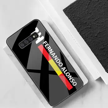Fernando Alonso 14 Renault F1 Racing Caz Telefon Din Sticla Temperata Pentru Samsung S20 Plus S7 S8 S9 S10 Nota 8 9 10 Plus