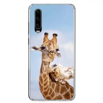Girafe Animale Drăguț Cazul În Care Telefonul Pentru Huawei P30 Lite P10 P20 P40 P50 Acoperi Mate 40 Pro 10 20 30 Capa Coque Shell