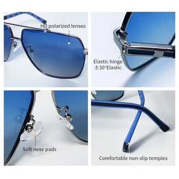 Glasesine Brand de Lux ochelari de Soare Polarizat Pentru Bărbați Conducere Nuante de sex Masculin Ochelari de Soare Barbati de Pescuit în aer liber Pătrat Ochelari de protectie UV400