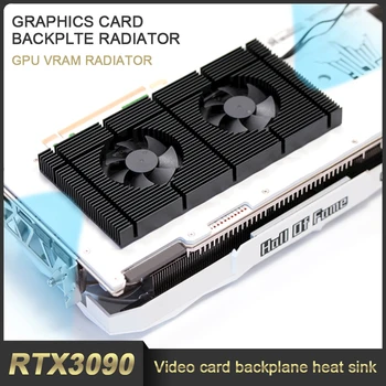 GPU Backplate Radiator, placa Grafica DIY Backplane Memorie de Răcire Cooler Dual PWM Fan VRAM Radiator Pentru RTX 3090 3080 3070 3060