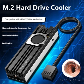 Ineo M. 2 SSD Radiator Cooler M. 2 NVME 2280 HDD Solid state Hard Disk Radiator din Aluminiu fata-verso de Răcire Pad Ventilador