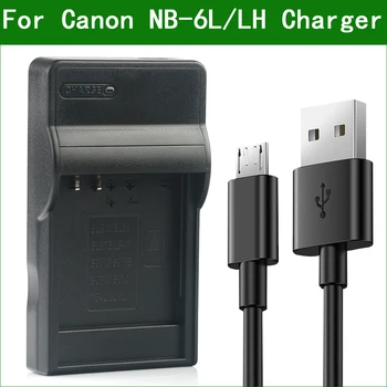 LANFULANG NB-6L / NB-6LH Slim Micro USB Încărcător de Baterie pentru Canon PowerShot ELPH 500 HS 500HS D10, D20 S90 S95 SX240HS SX260HS